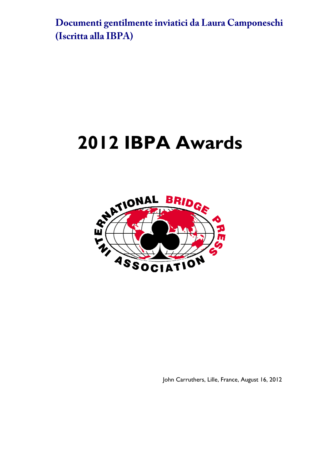 2012 IBPA Awards