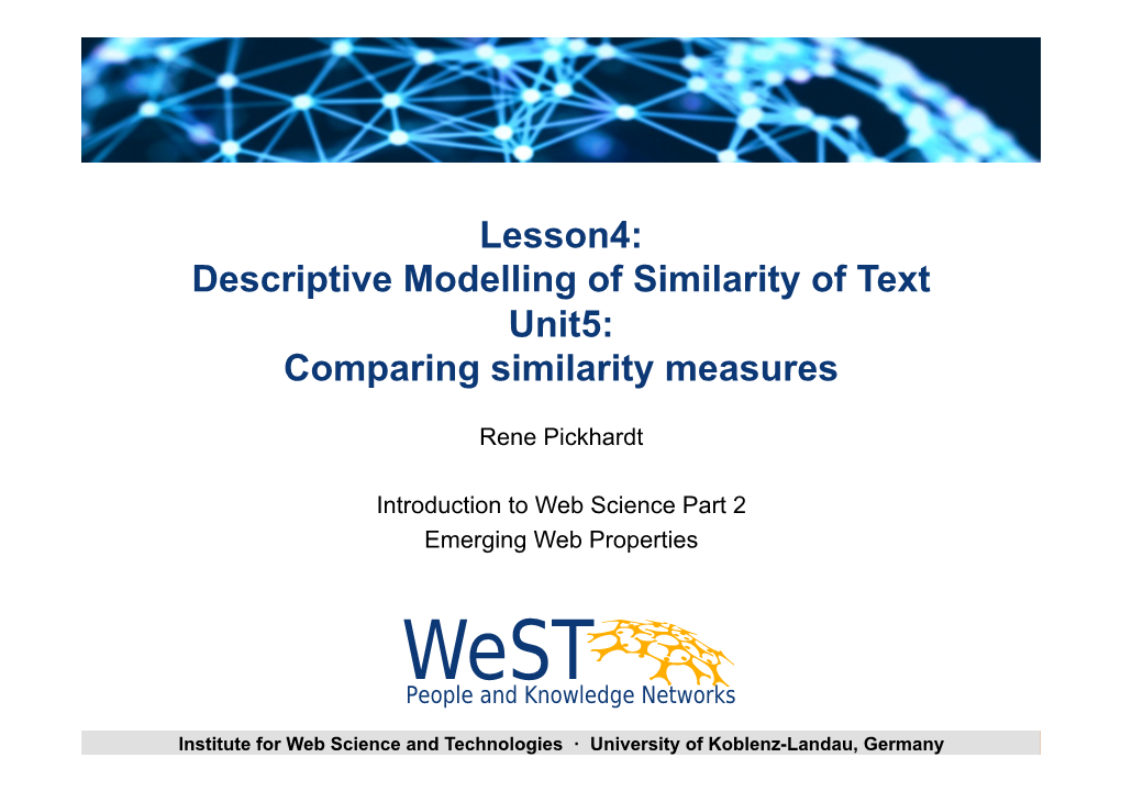 Comparing Similarity Measures