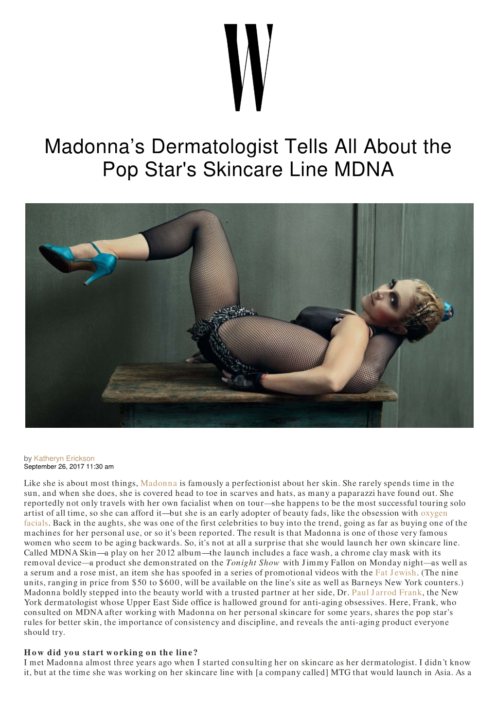 Madonna's Dermatologist Tells All About the Pop Star's Skincare Line