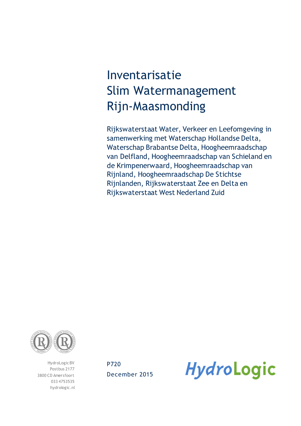 Inventarisatie Slim Watermanagement Rijn-Maasmonding