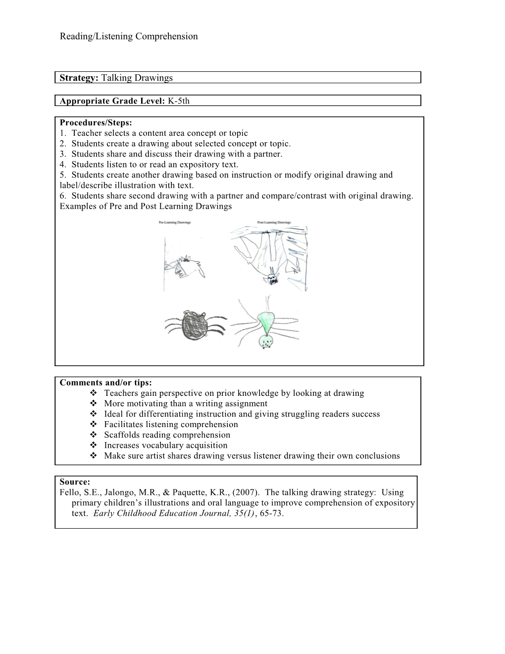 Reading/Listening Comprehension