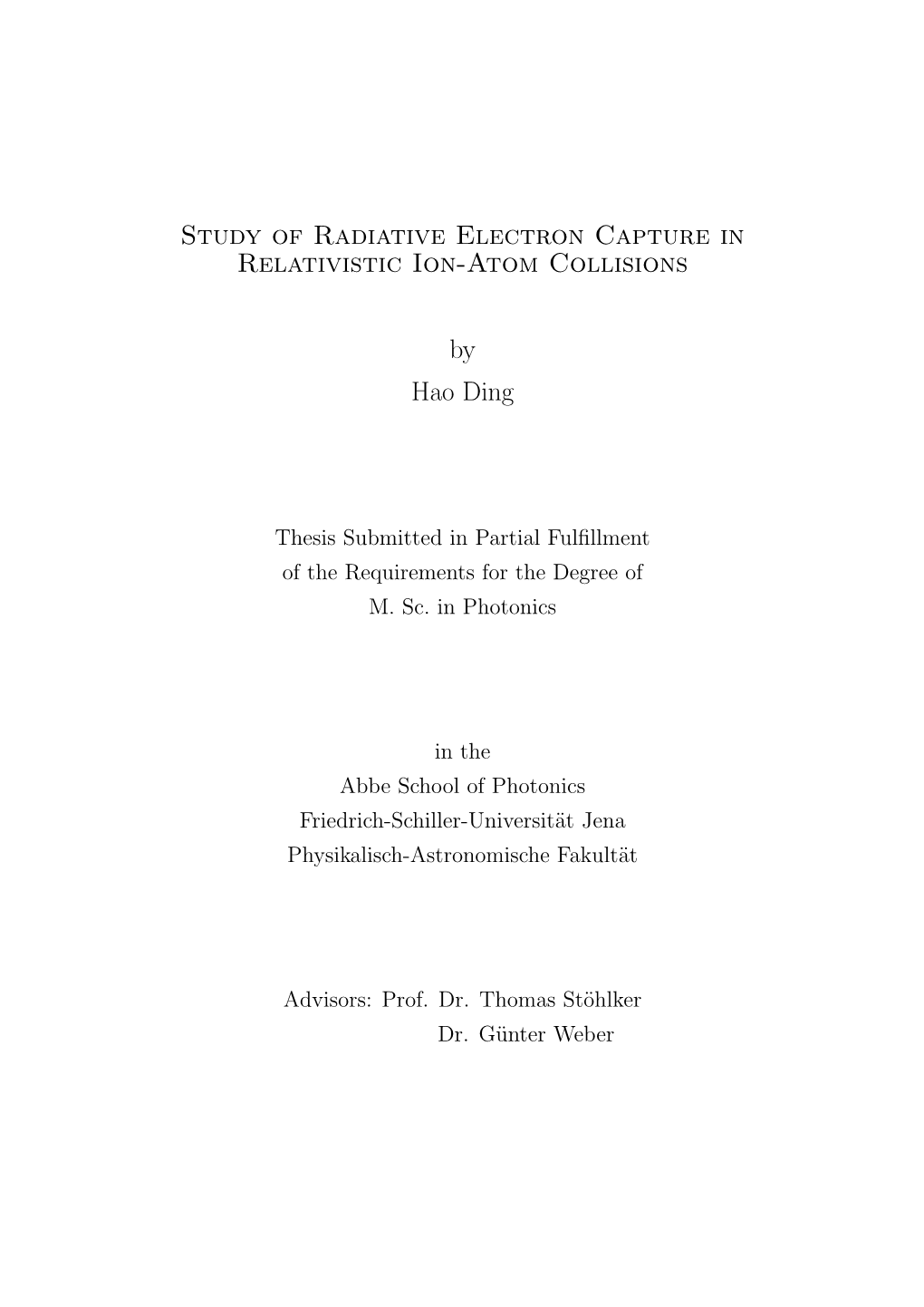 Study of Radiative Electron Capture in Relativistic Ion-Atom Collisions By