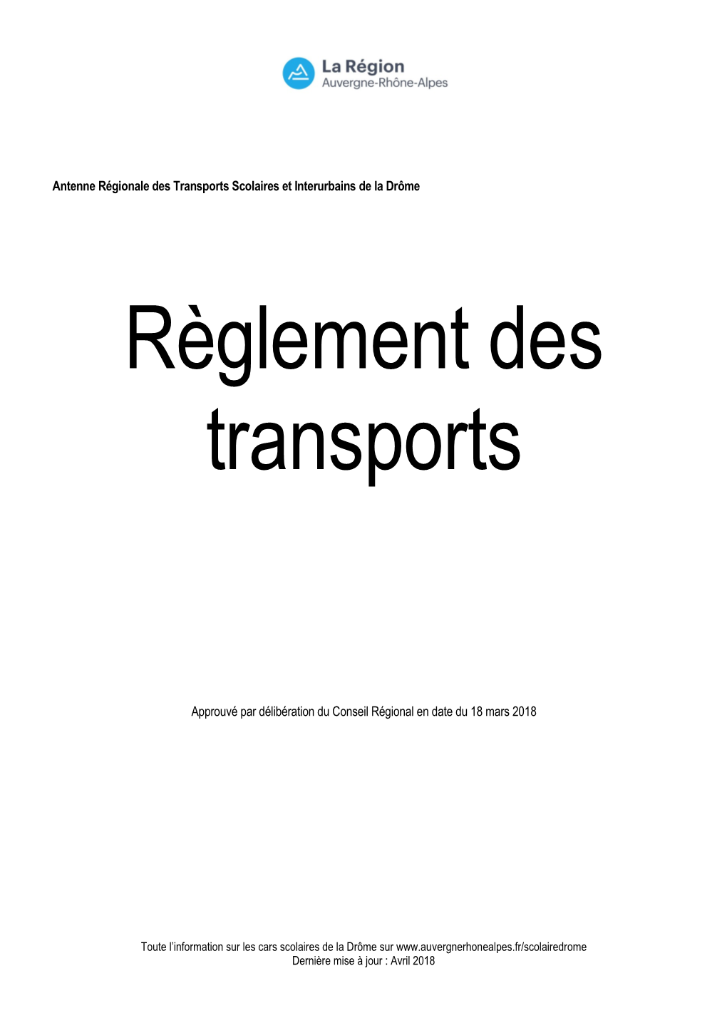 Antenne Régionale Des Transports Scolaires Et Interurbains De La Drôme