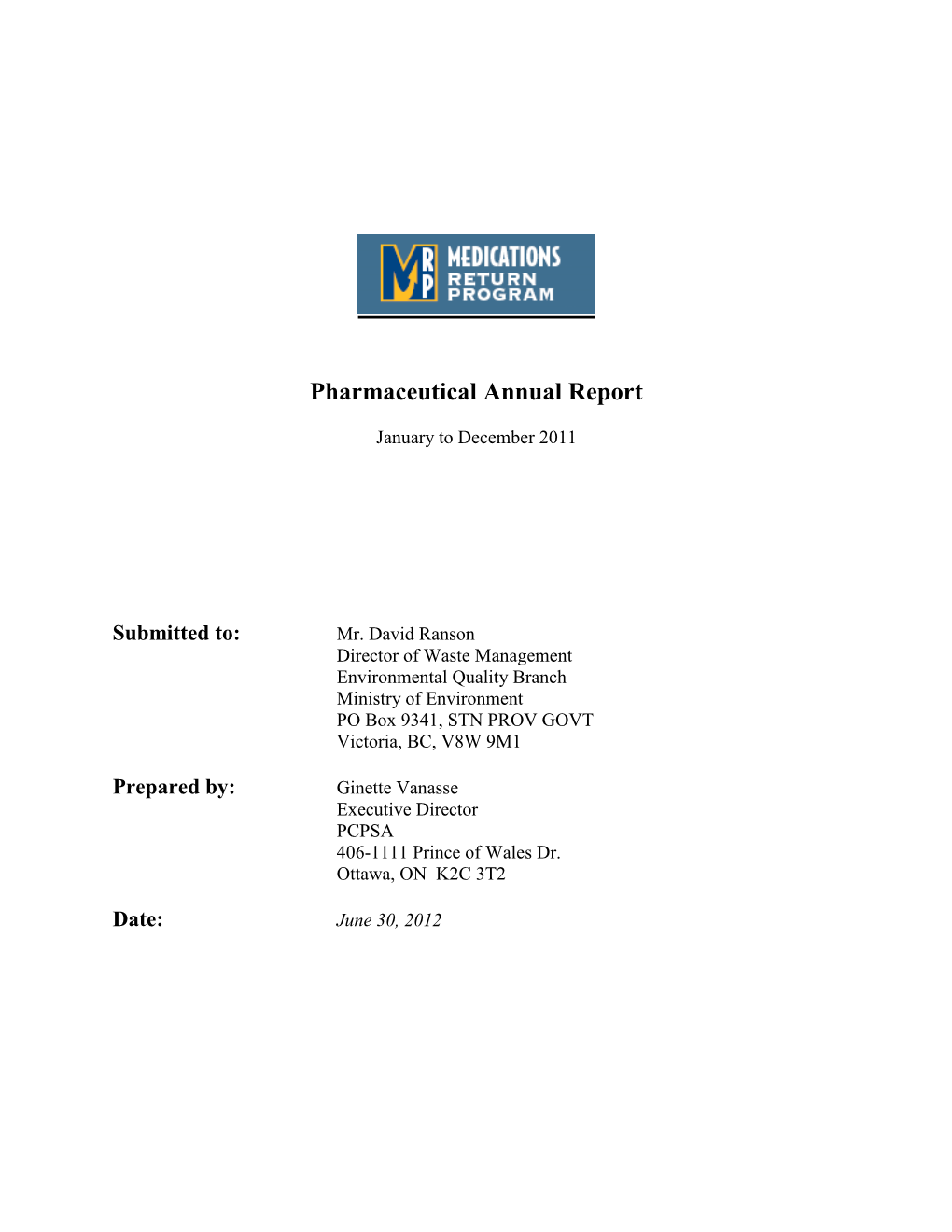 Pharmaceutical Annual Report