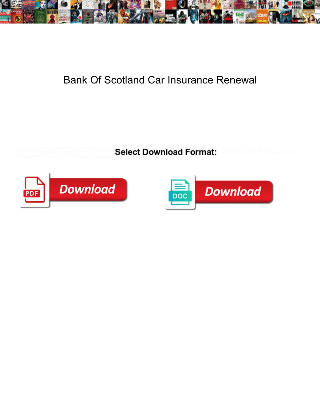 Bank of Scotland Car Insurance Renewal