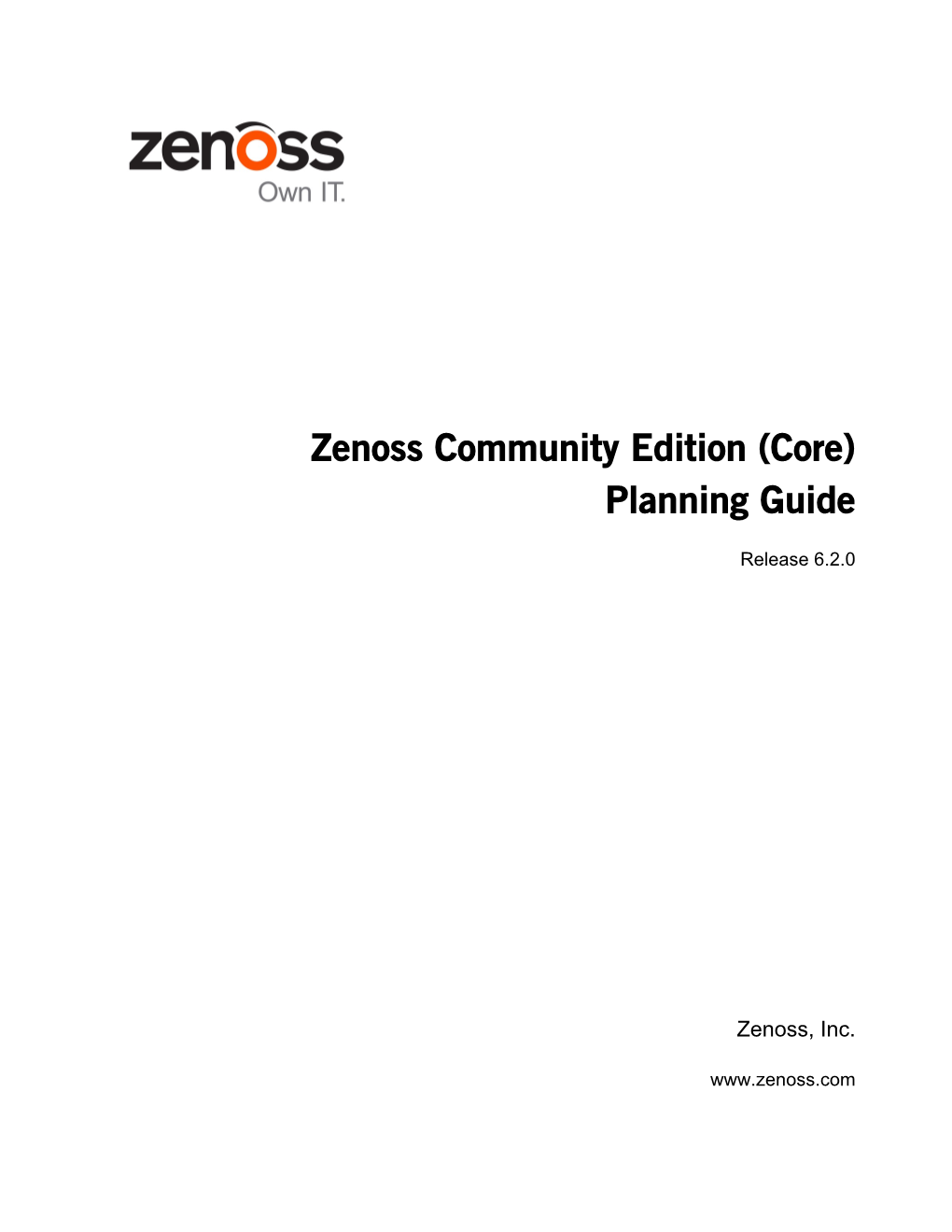 Zenoss Community Edition (Core) Planning Guide