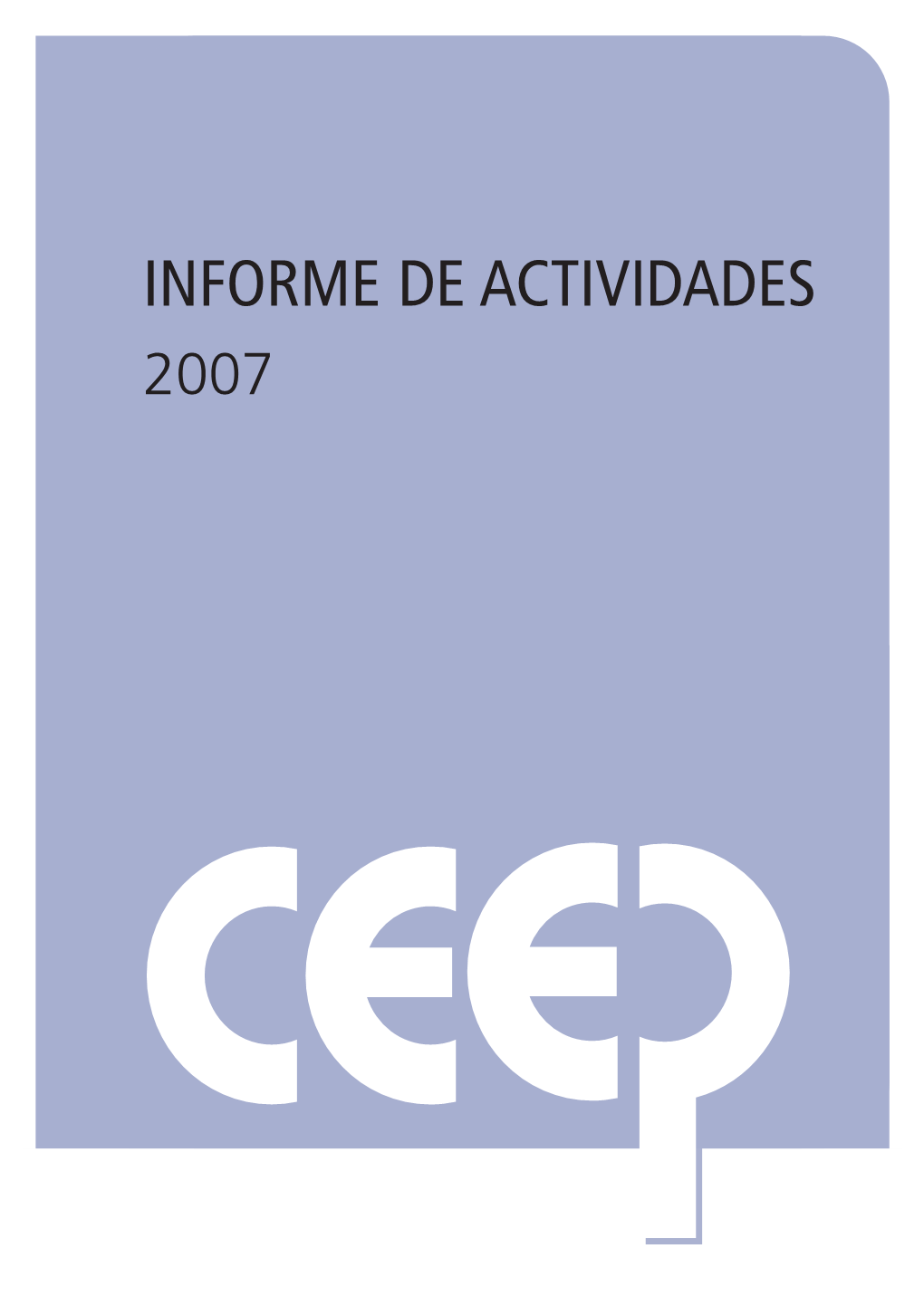 Informe De Actividades 2007