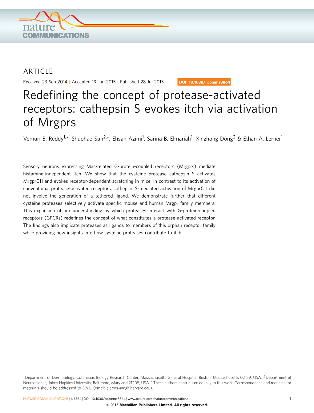 Redefining the Concept of Protease-Activated Receptors