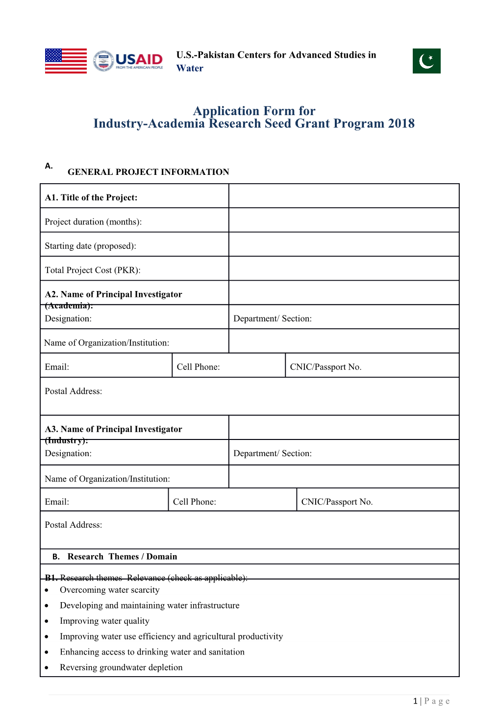 Industry-Academia Research Seed Grant Program 2018