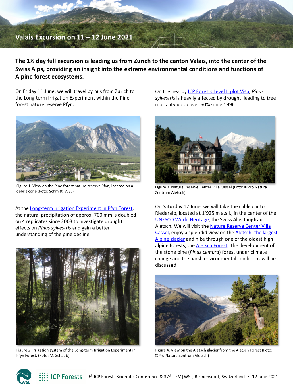 Valais Excursion on 11 – 12 June 2021