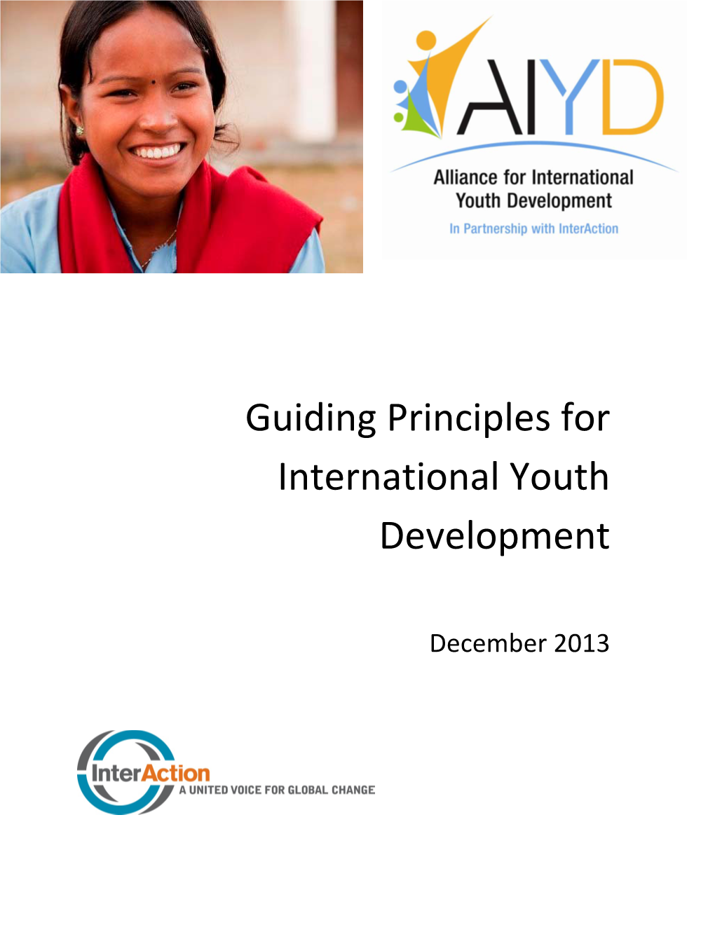 Guiding Principles for International Youth Development
