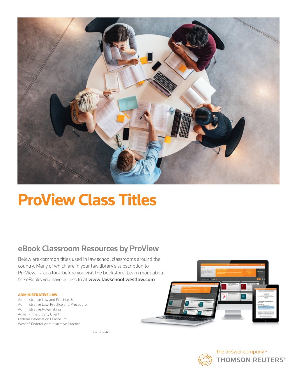 Proview Class Titles