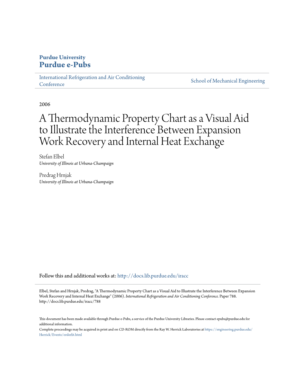 A Thermodynamic Property Chart As a Visual Aid to Illustrate The