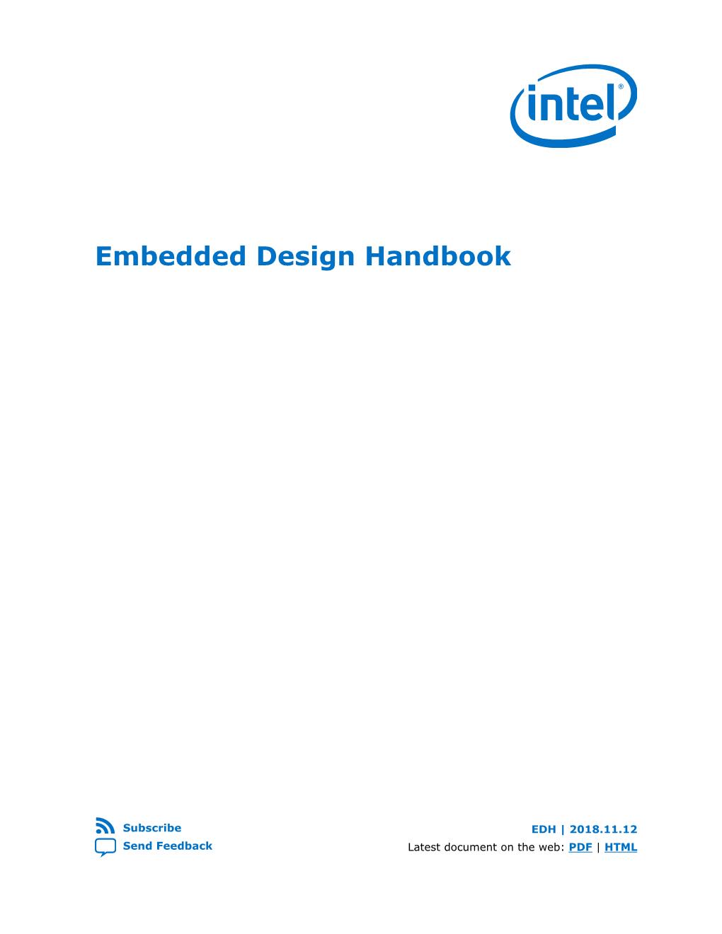 Embedded Design Handbook (Nios and Platform Designer)