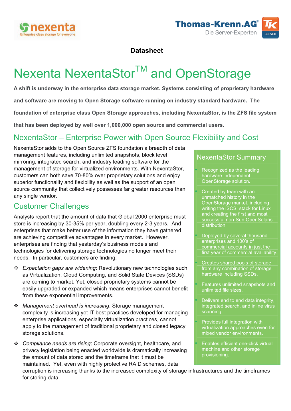 Nexentastor Datasheet English 01