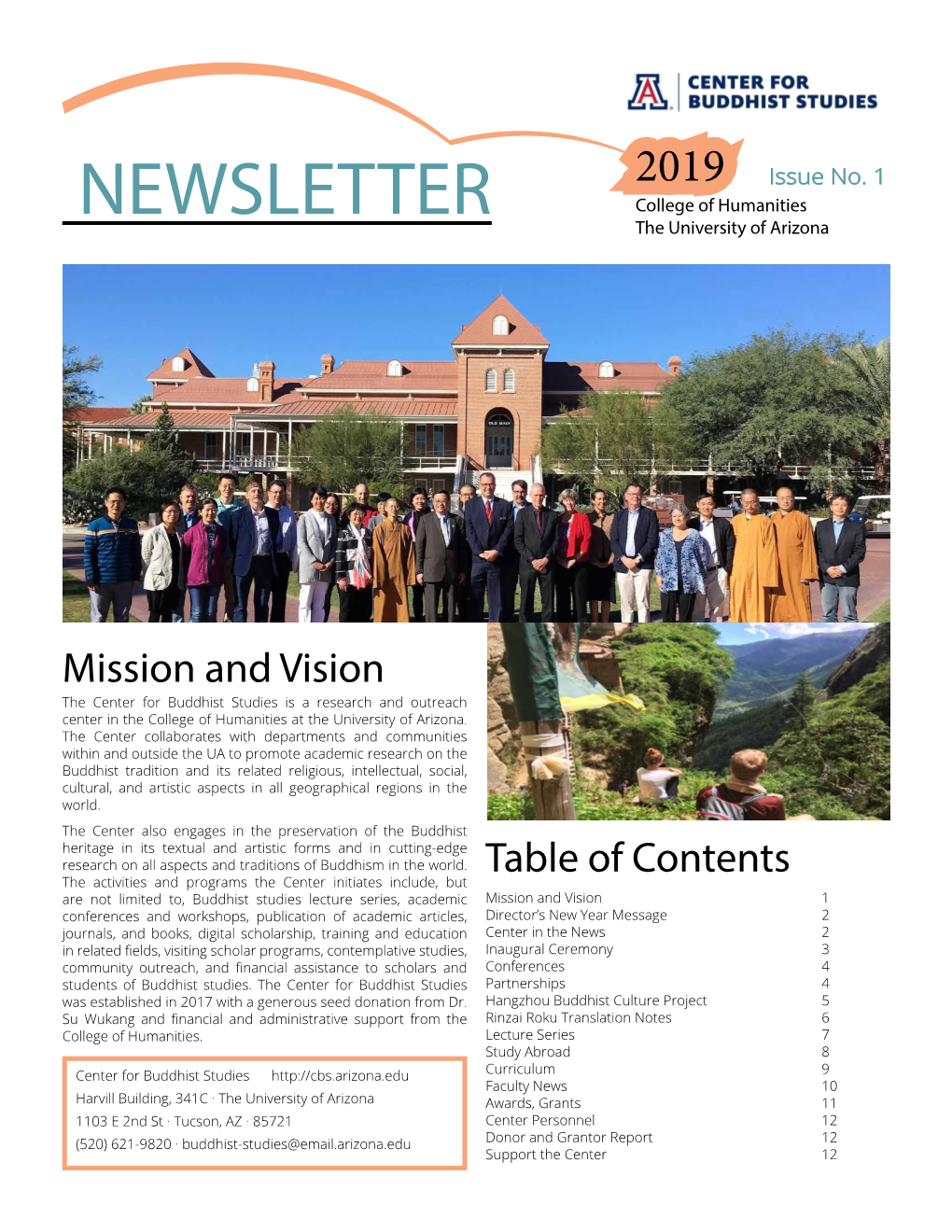 NEWSLETTER College of Humanities the University of Arizona