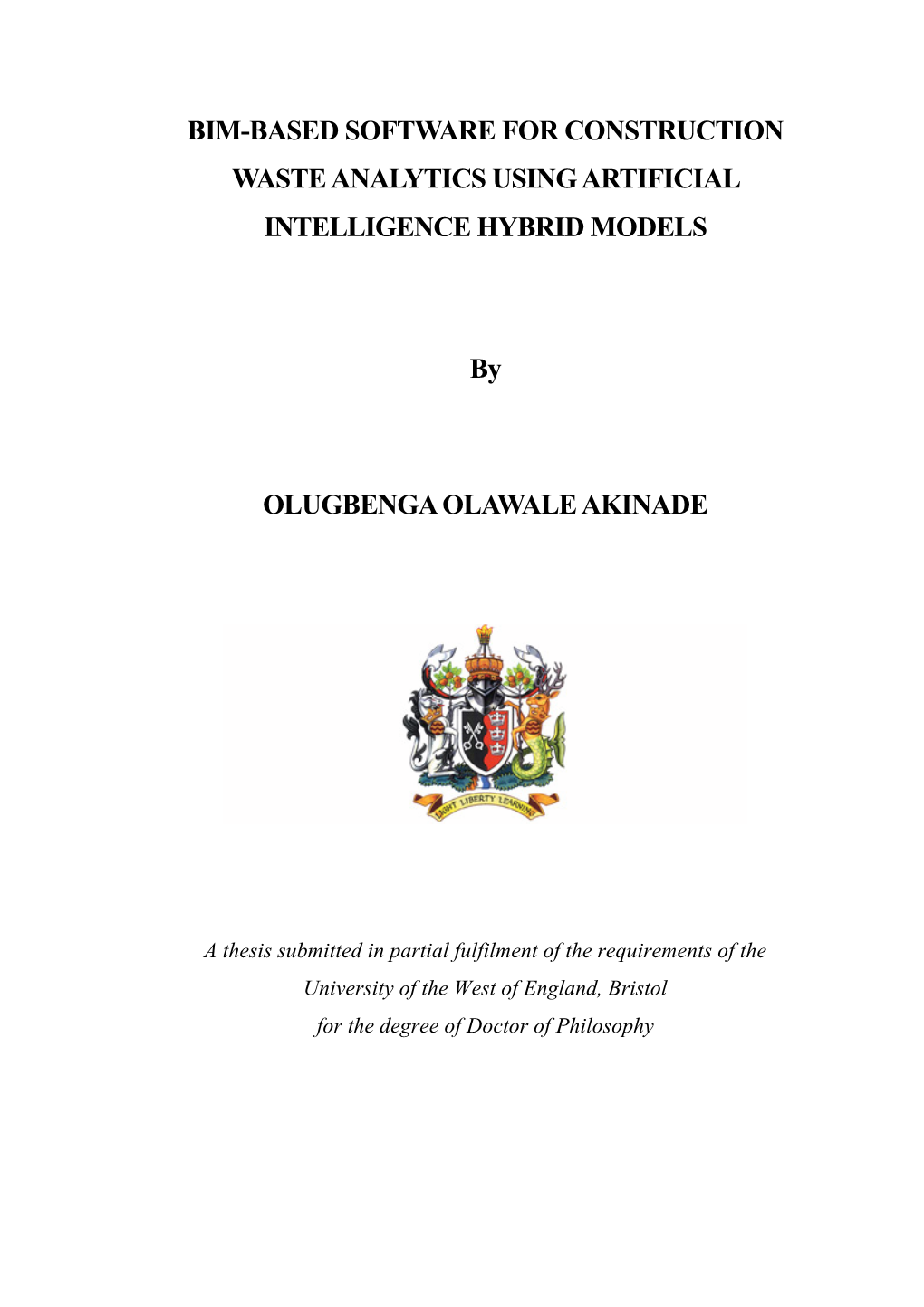 Bim-Based Software for Construction Waste Analytics Using Artificial Intelligence Hybrid Models