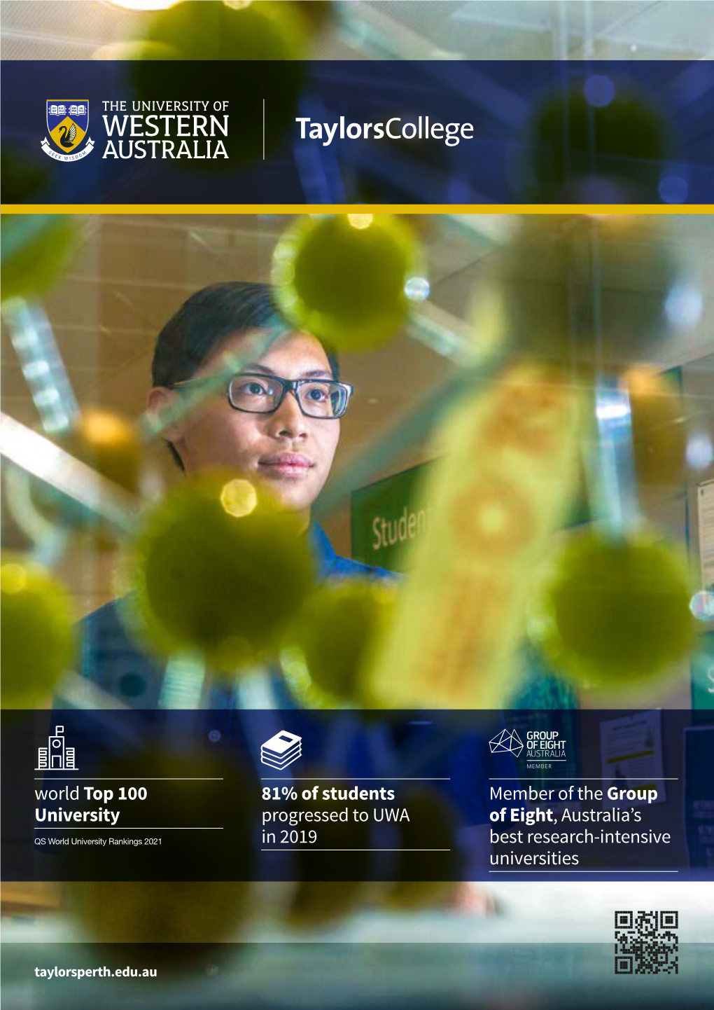 World Top 100 University 81% of Students Progressed to UWA in 2019 Member of the Group of Eight, Australia's Best Research-In