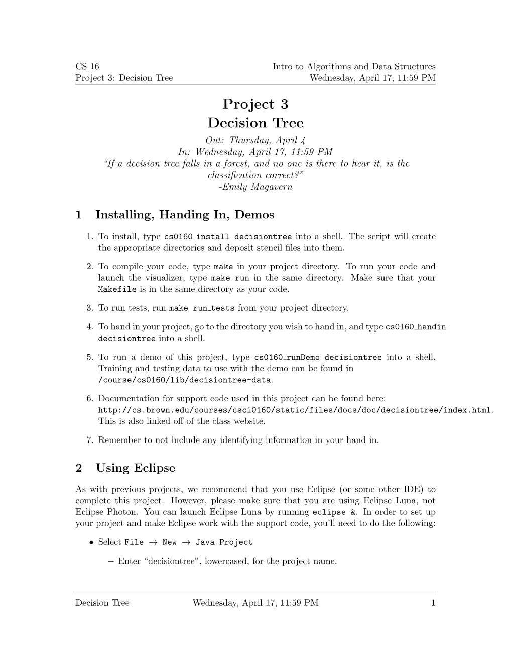 Project 3 Decision Tree