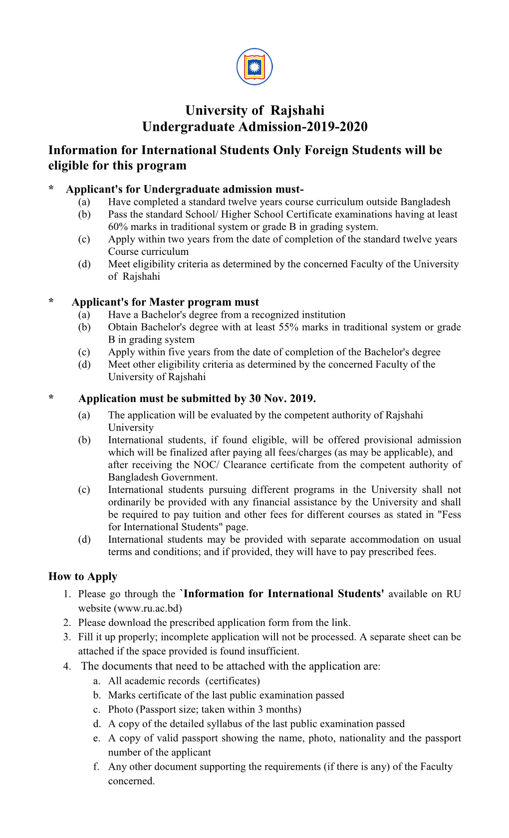 International Student Admission Guideline.Pdf