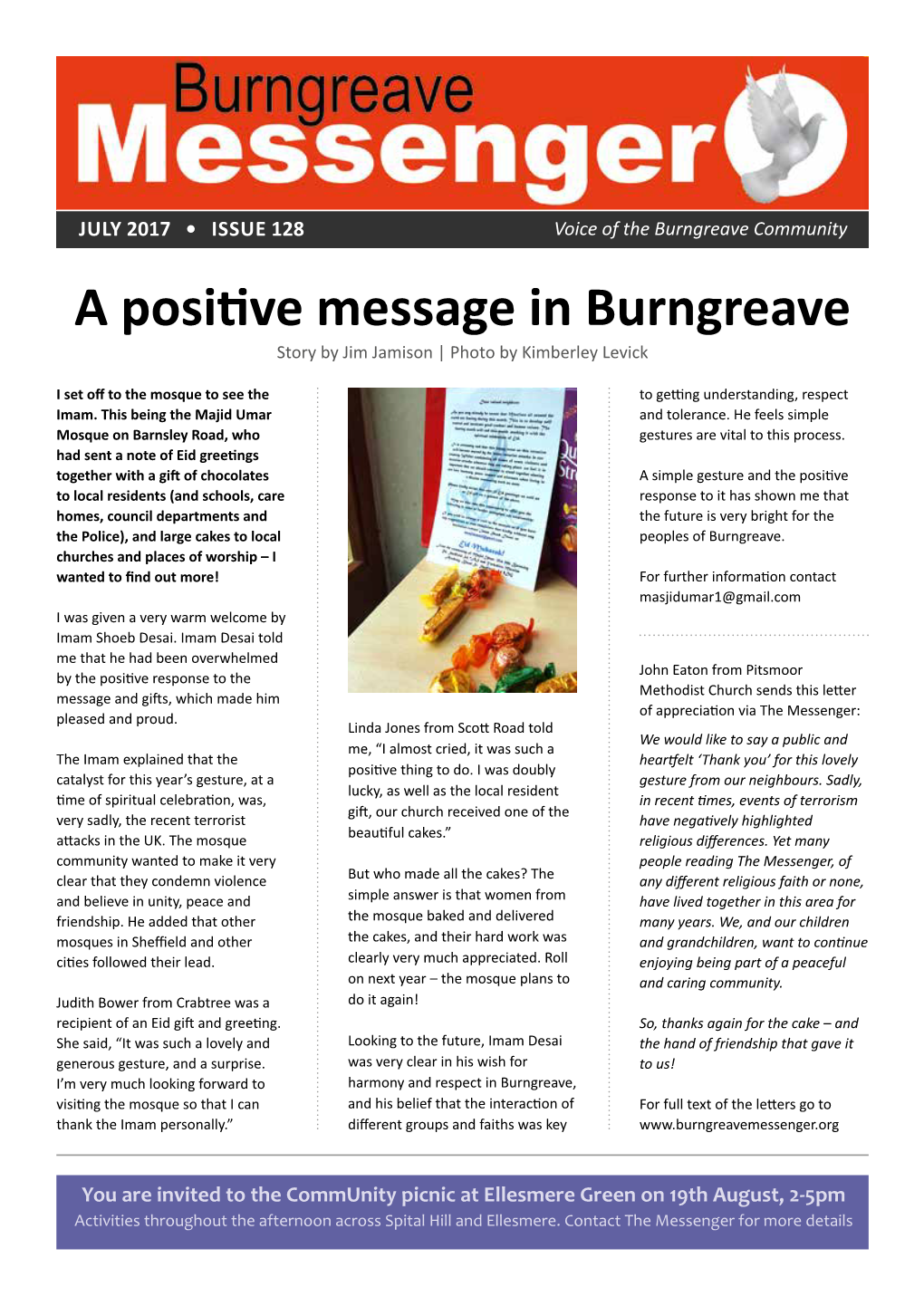 A Positive Message in Burngreave Story by Jim Jamison | Photo by Kimberley Levick