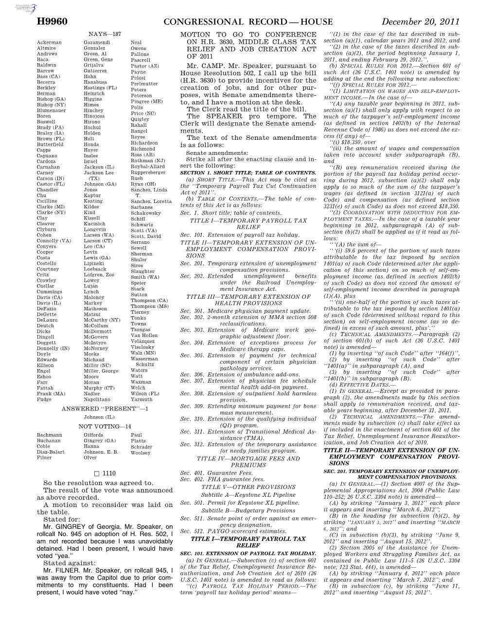 Congressional Record—House H9960