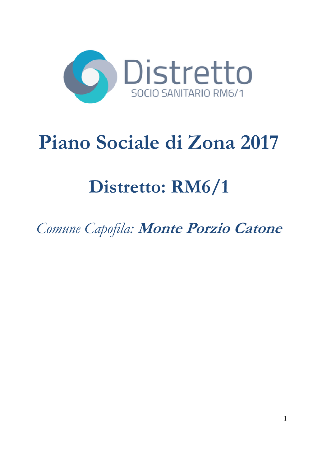 Piano Sociale Di Zona 2017