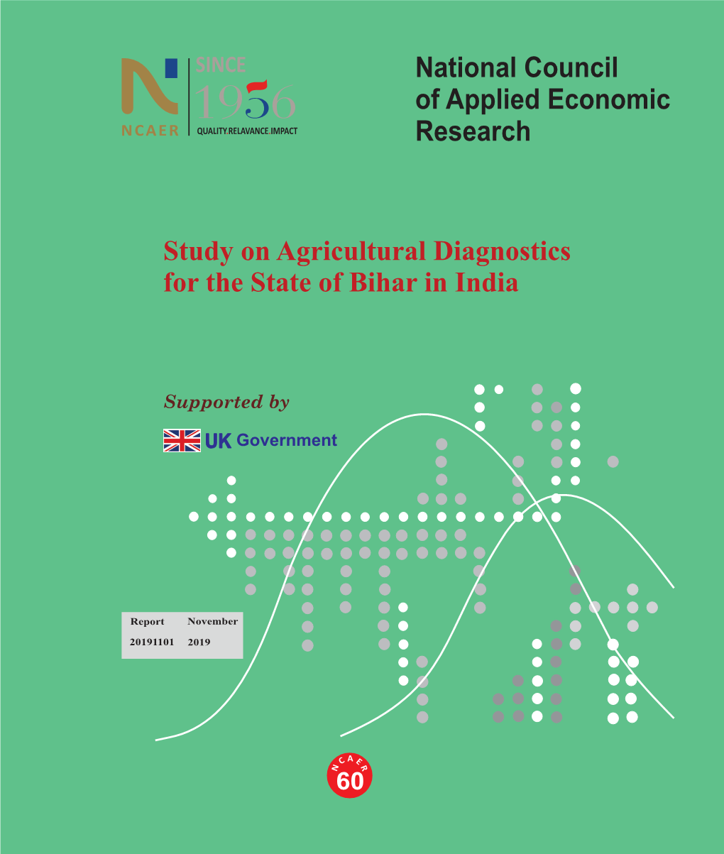 National Council of Applied Economic Research Study on Agricultural