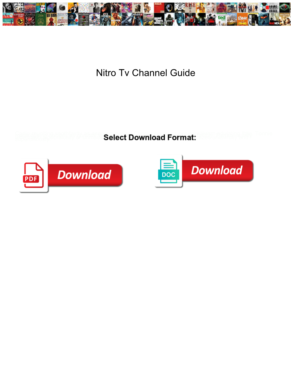 Nitro Tv Channel Guide