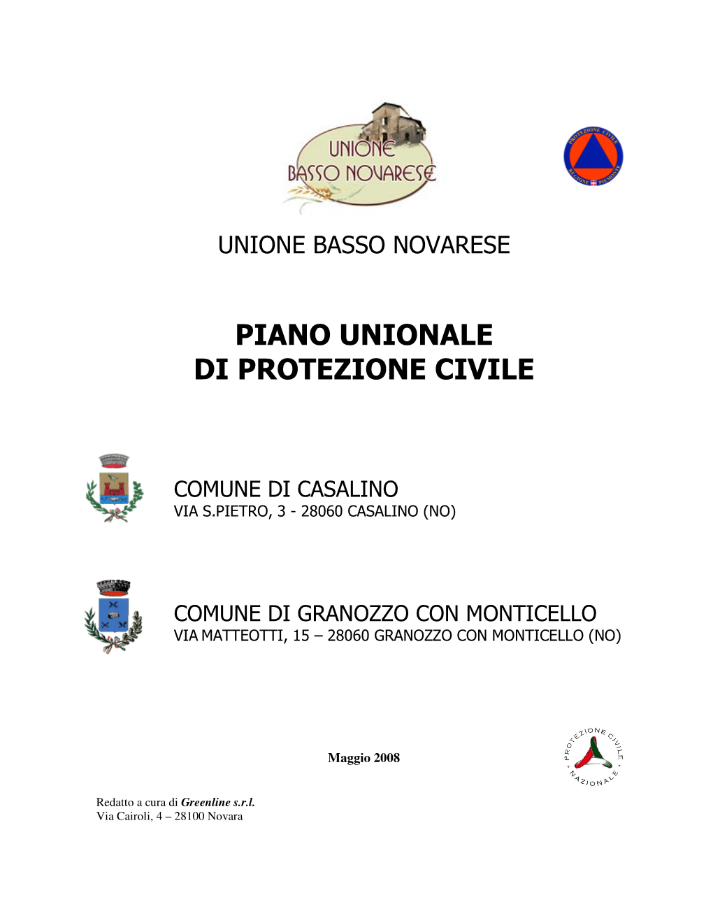 Piano Unionale Di Protezione Civile