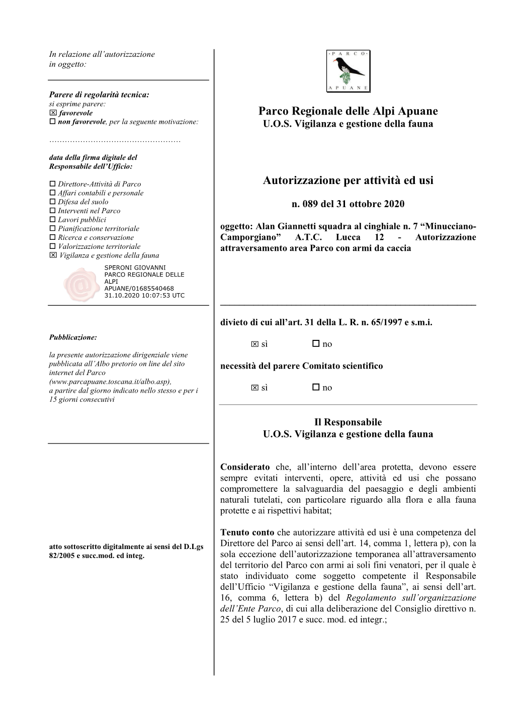 Parco Regionale Delle Alpi Apuane Autorizzazione Per Attività Ed