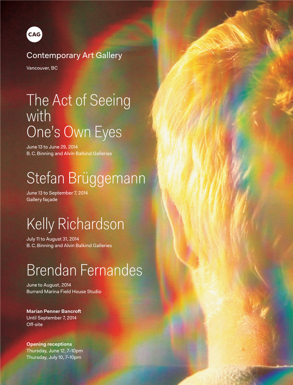 Stefan Brüggemann Kelly Richardson Brendan Fernandes the Act of Seeing with One's Own Eyes