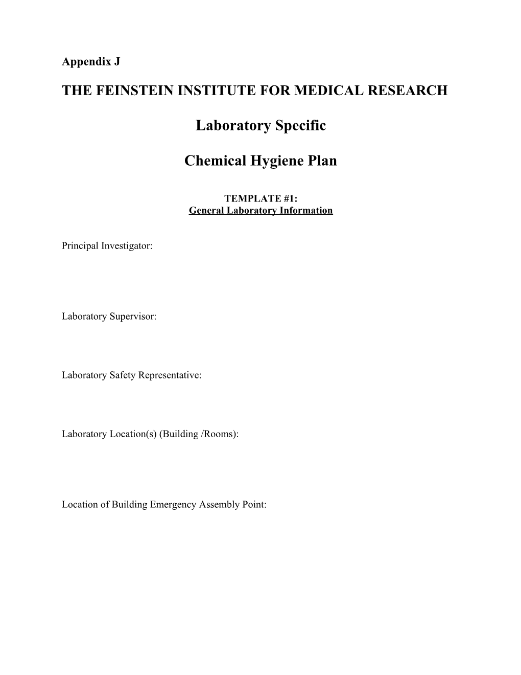 Appendix L - Lab Specific CHP and SOP Templates