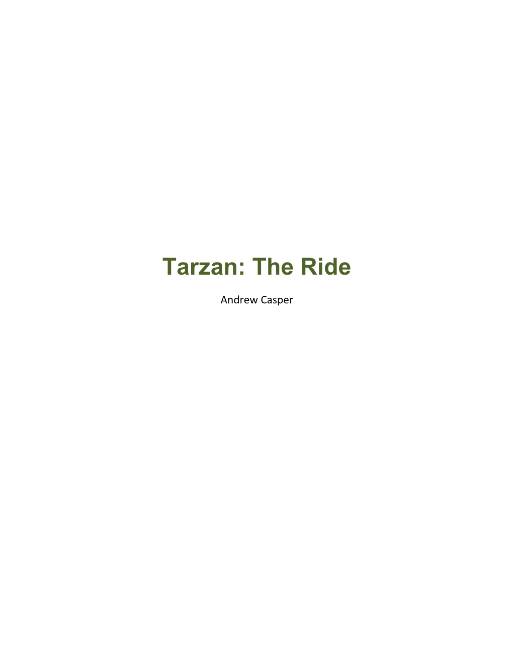 Tarzan: the Ride