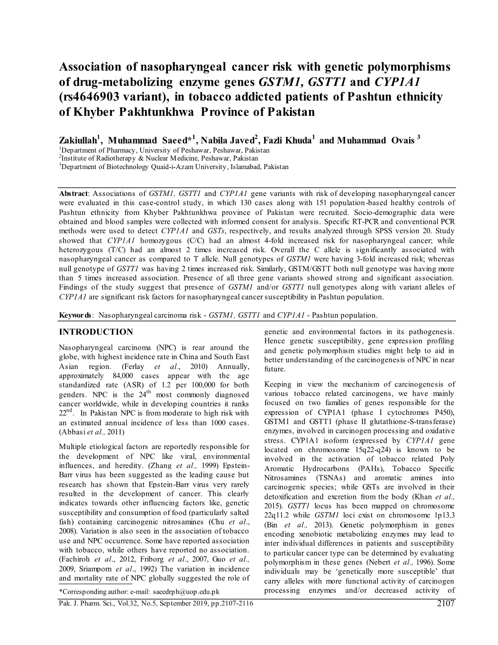 Association of Nasopharyngeal Cancer Risk with Genetic Polymorphisms Of