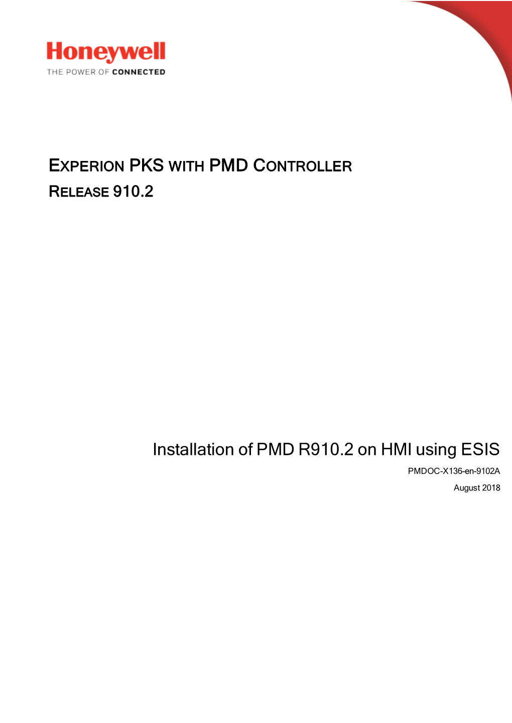 Installation of PMD R910.2 on HMI Using ESIS PMDOC-X136-En-9102A