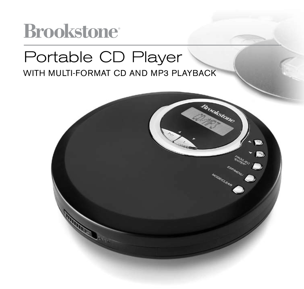 Portable CD Player with Multi-Format CD and MP3 Playback Table of Contents Cautions and Warnings