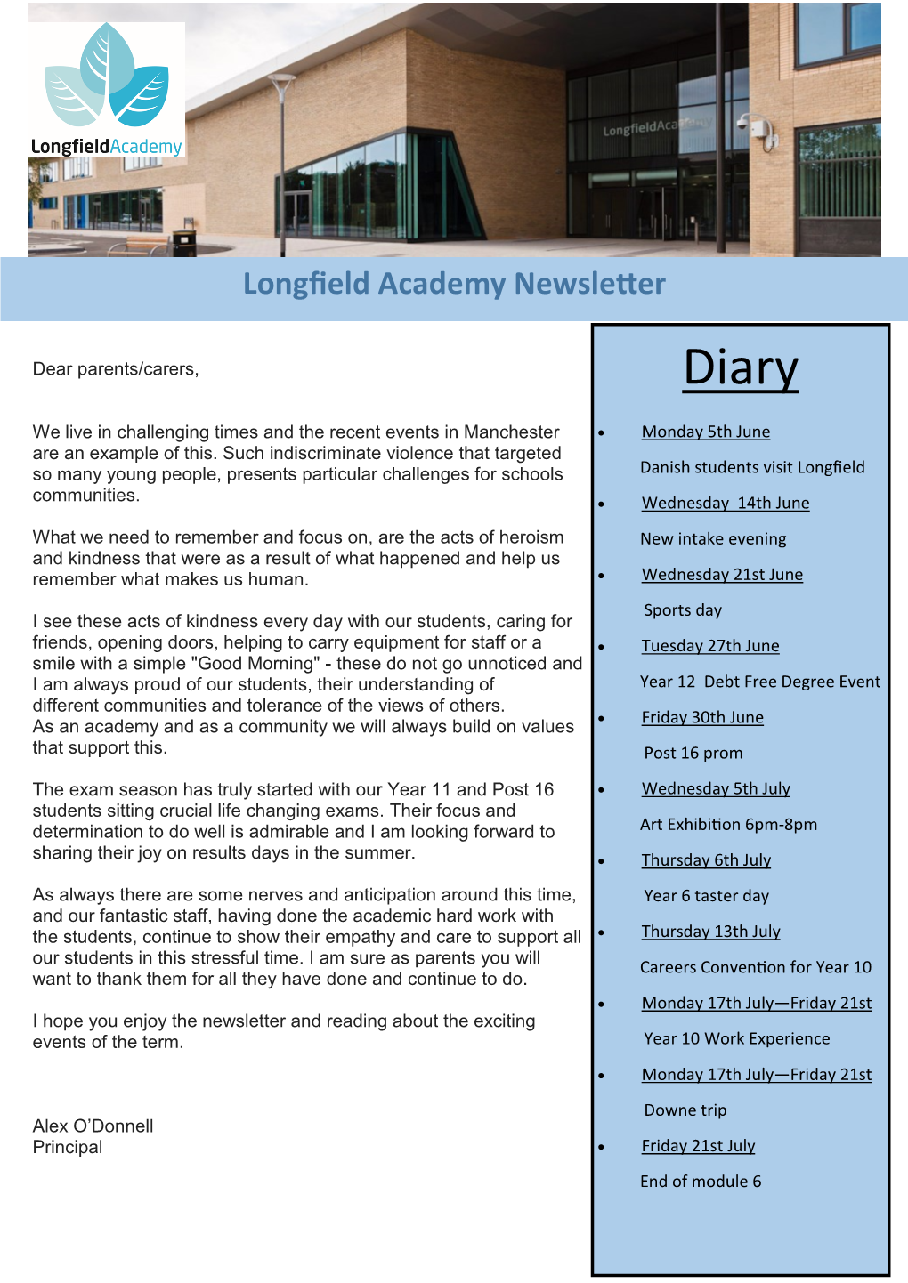 Longfield Academy Newsletter