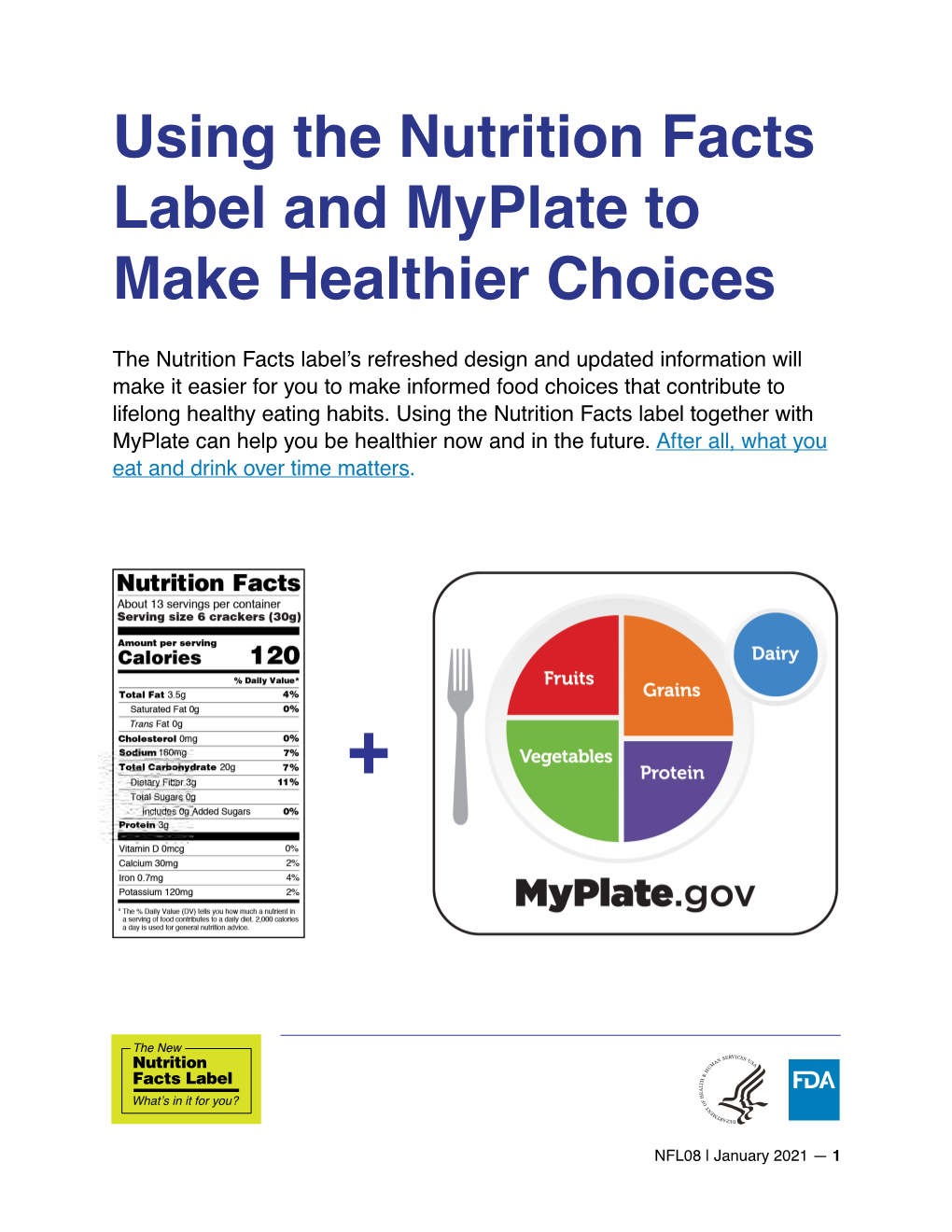 Using the Nutrition Facts Label and Myplate to Make Healthier Choices