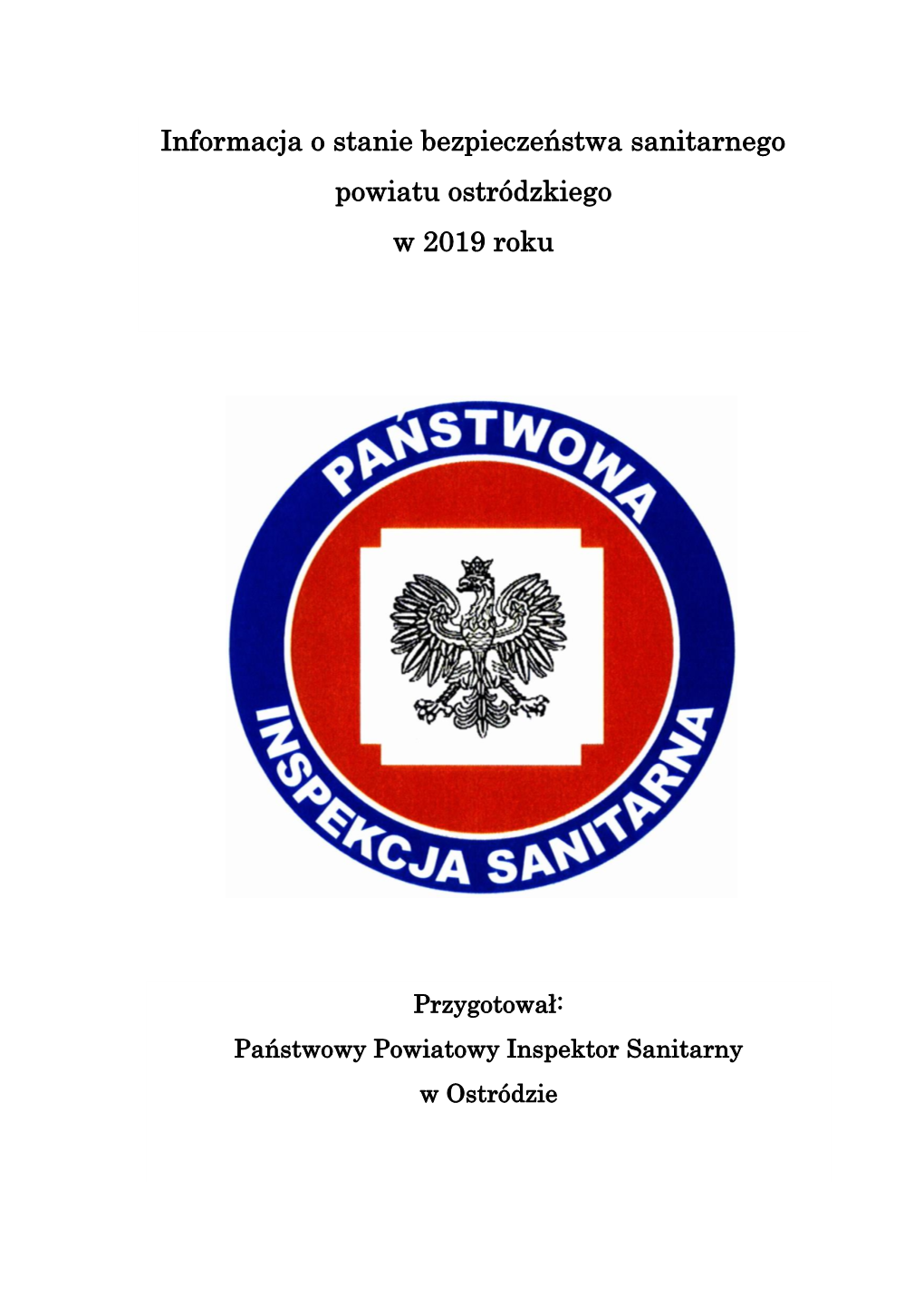 Informacja O Stanie Bezpieczeństwa Sanitarnego Powiatu Ostródzkiego W 2019 Roku