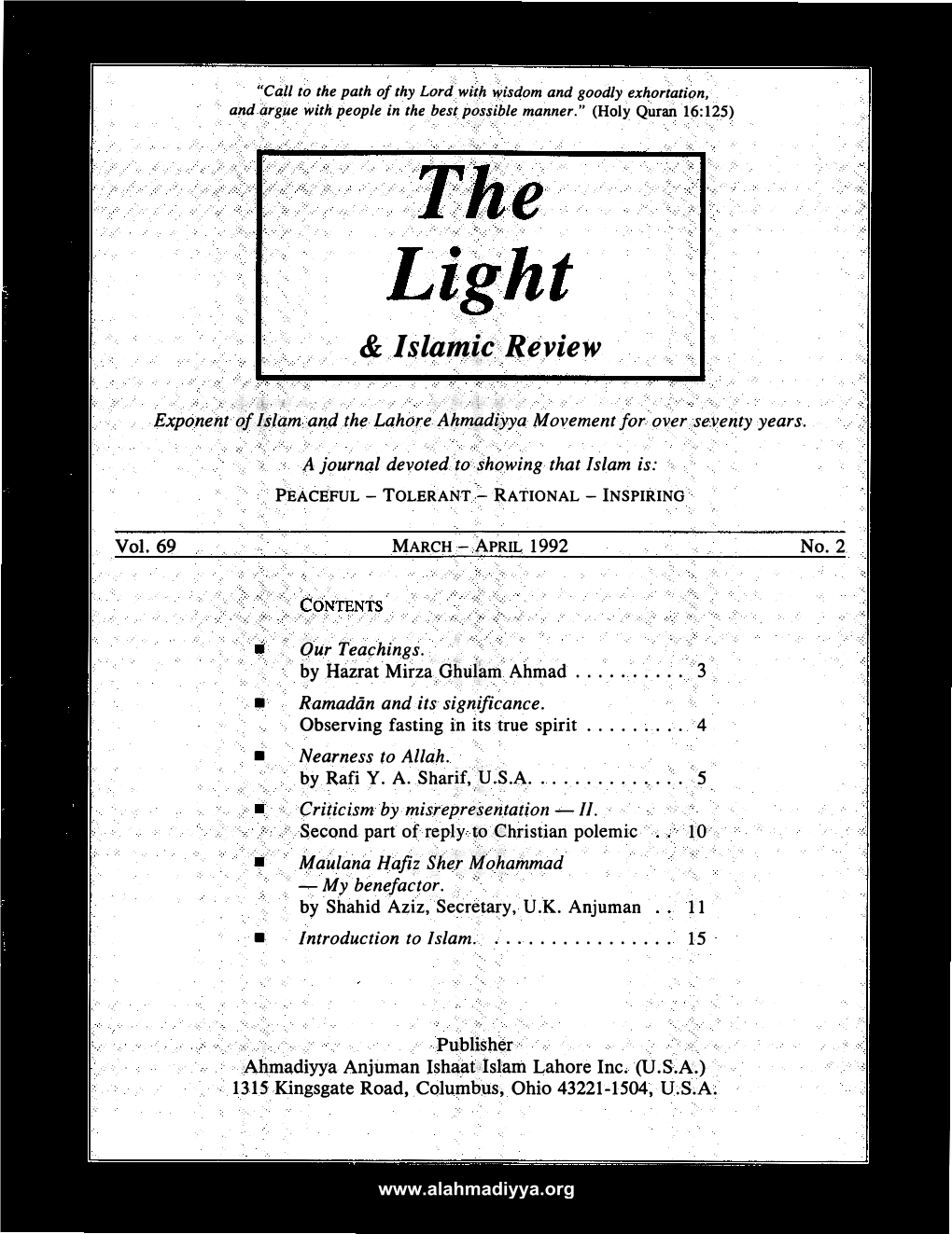 The Light & Islamic Review