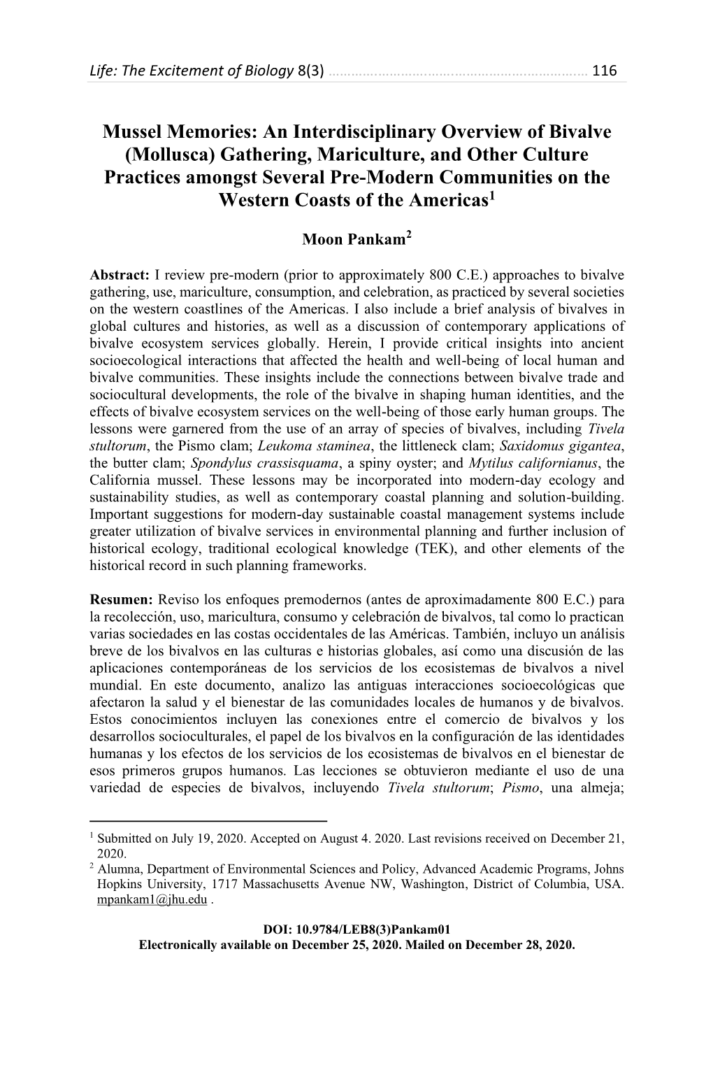 An Interdisciplinary Overview of Bivalve (Mollusca) Gathering, Mariculture, and Other Culture Practices Amongst