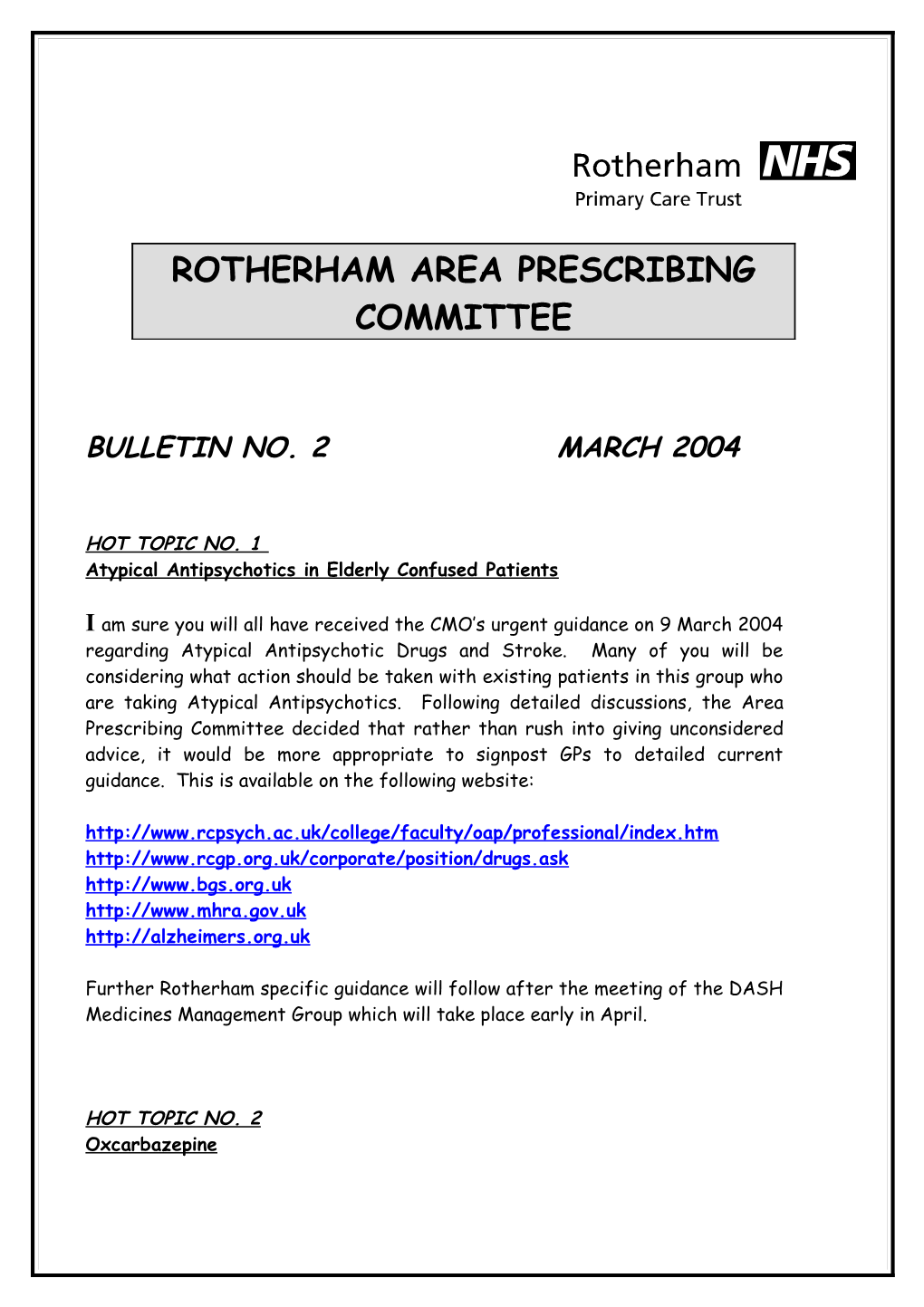 Rotherham Area Prescribing Committee s1