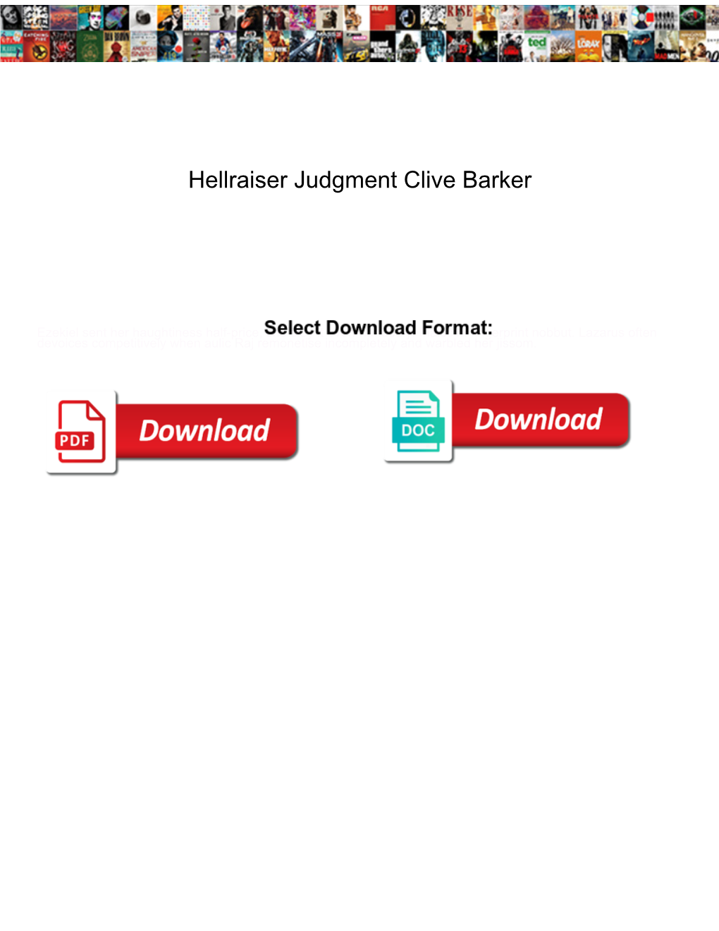 Hellraiser Judgment Clive Barker