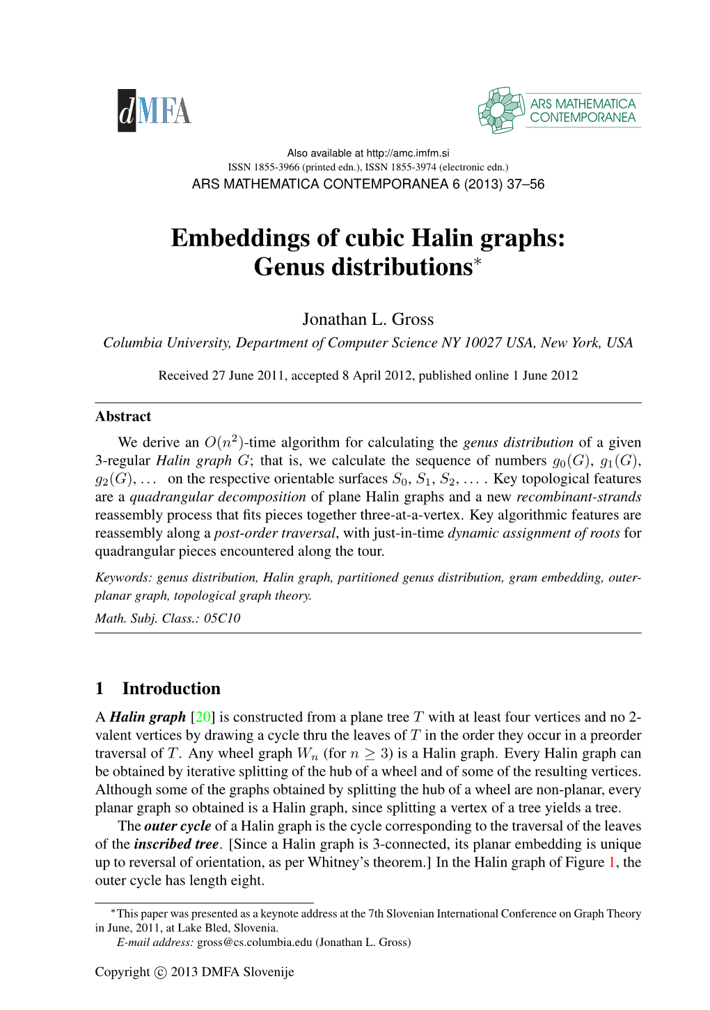 Embeddings of Cubic Halin Graphs: Genus Distributions∗