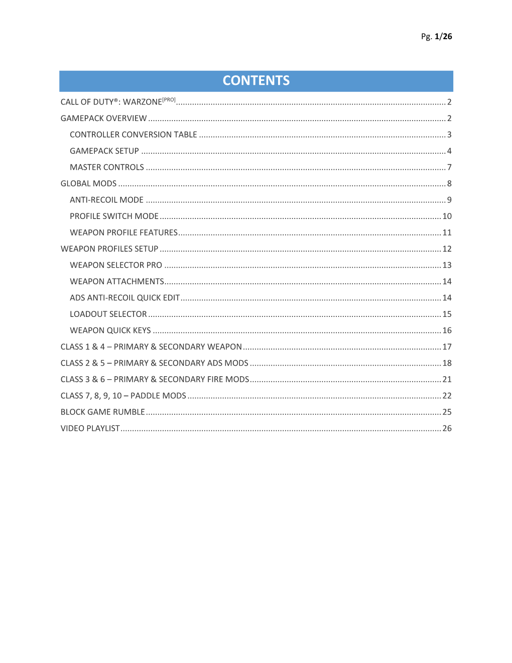 Contents Call of Duty®: Warzone[Pro]