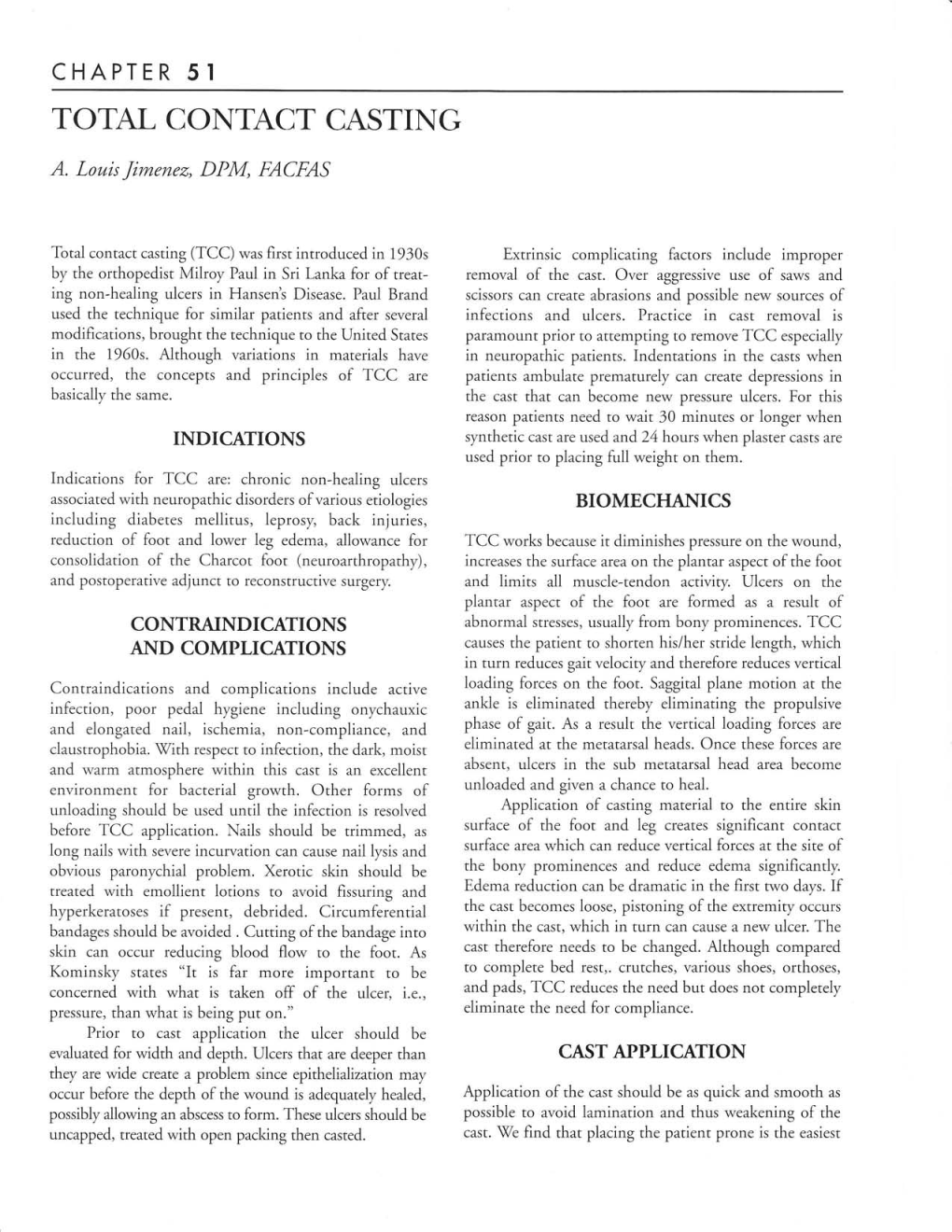 Chapter 5I Total Contact Casting