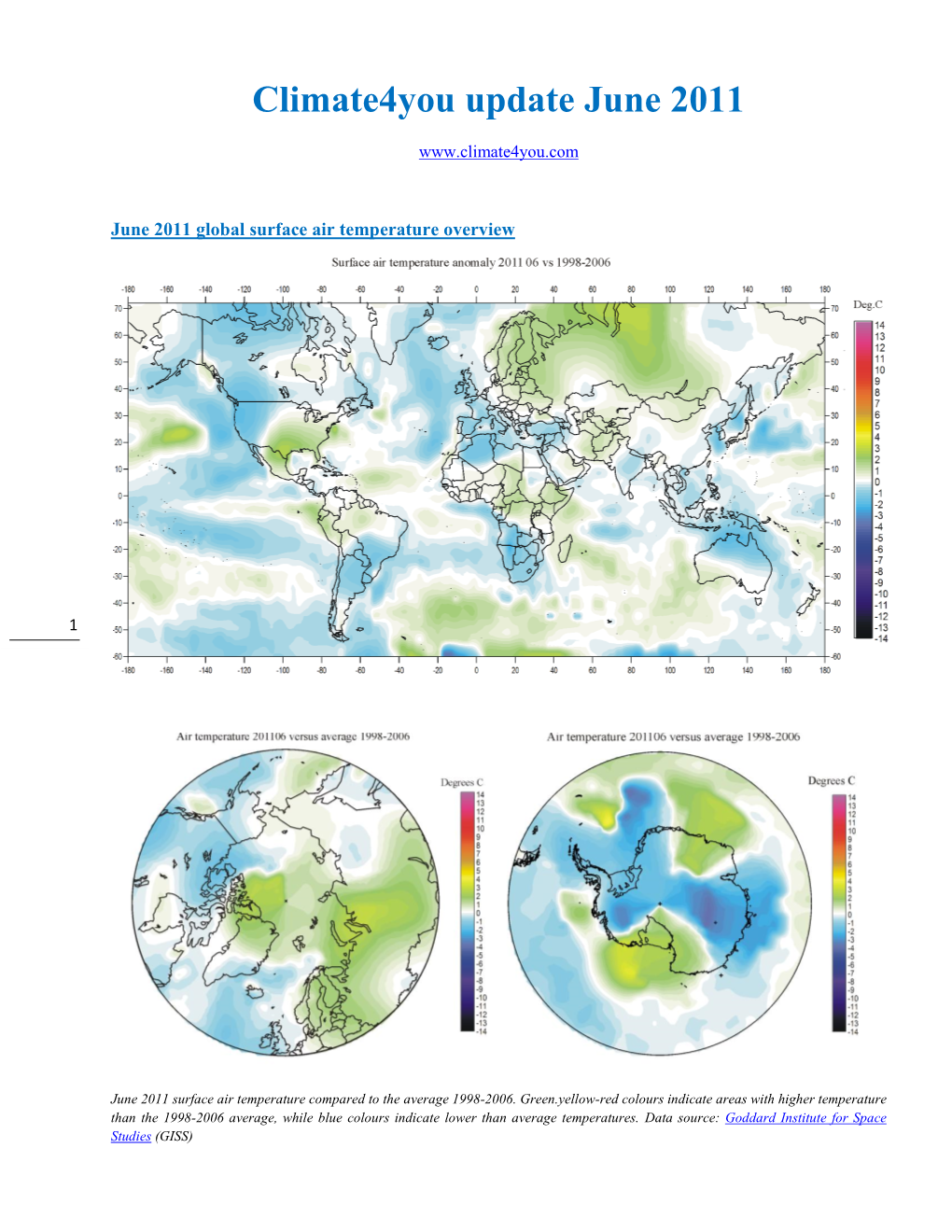 Climate4you Update June 2011