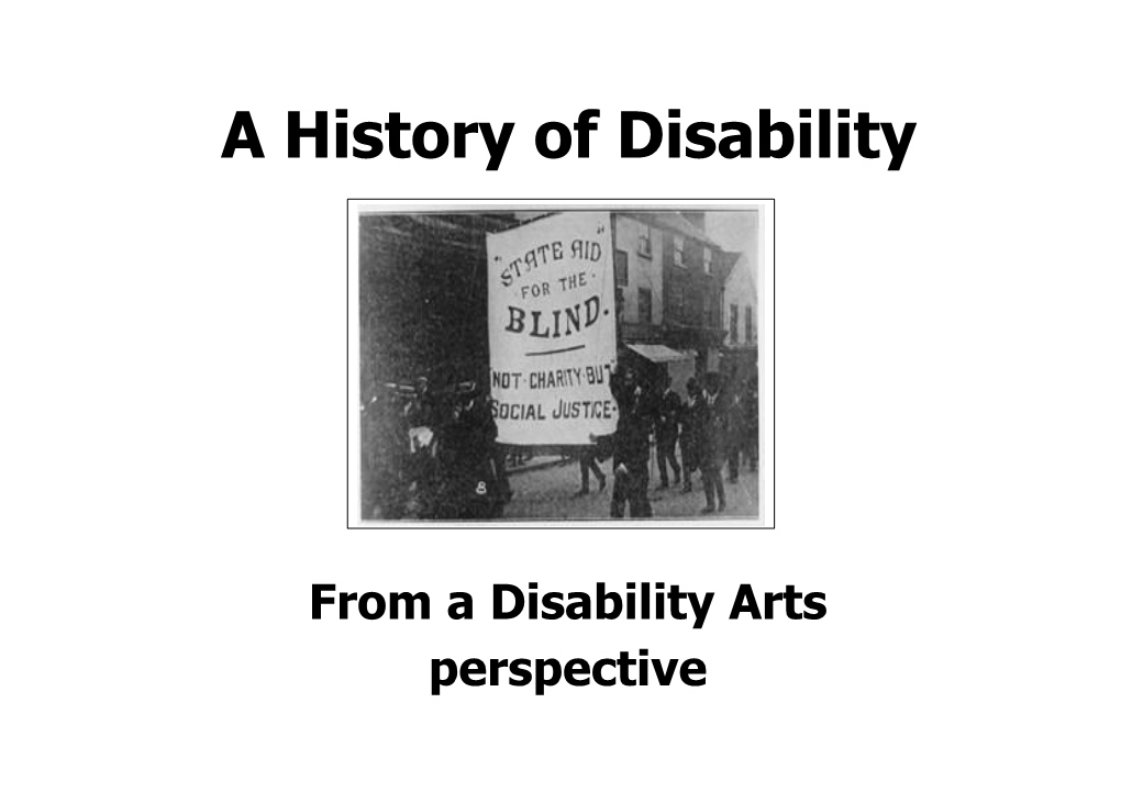 A History of Disability