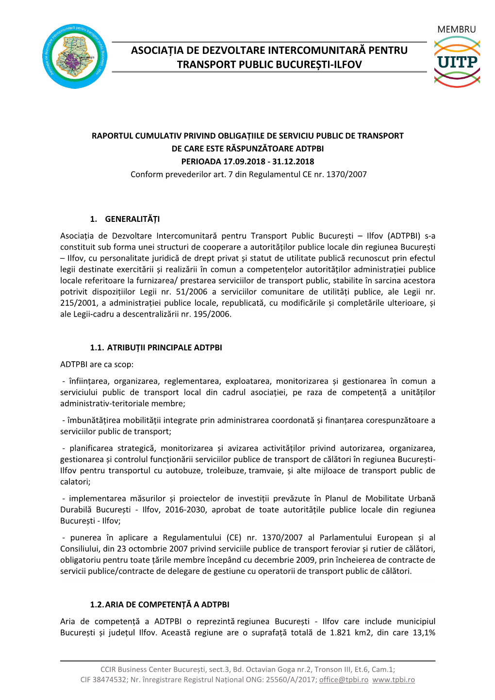 Asociația De Dezvoltare Intercomunitară Pentru Transport Public București-Ilfov